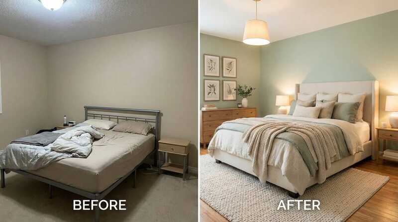 Complete Bedroom Makeover on a Budget