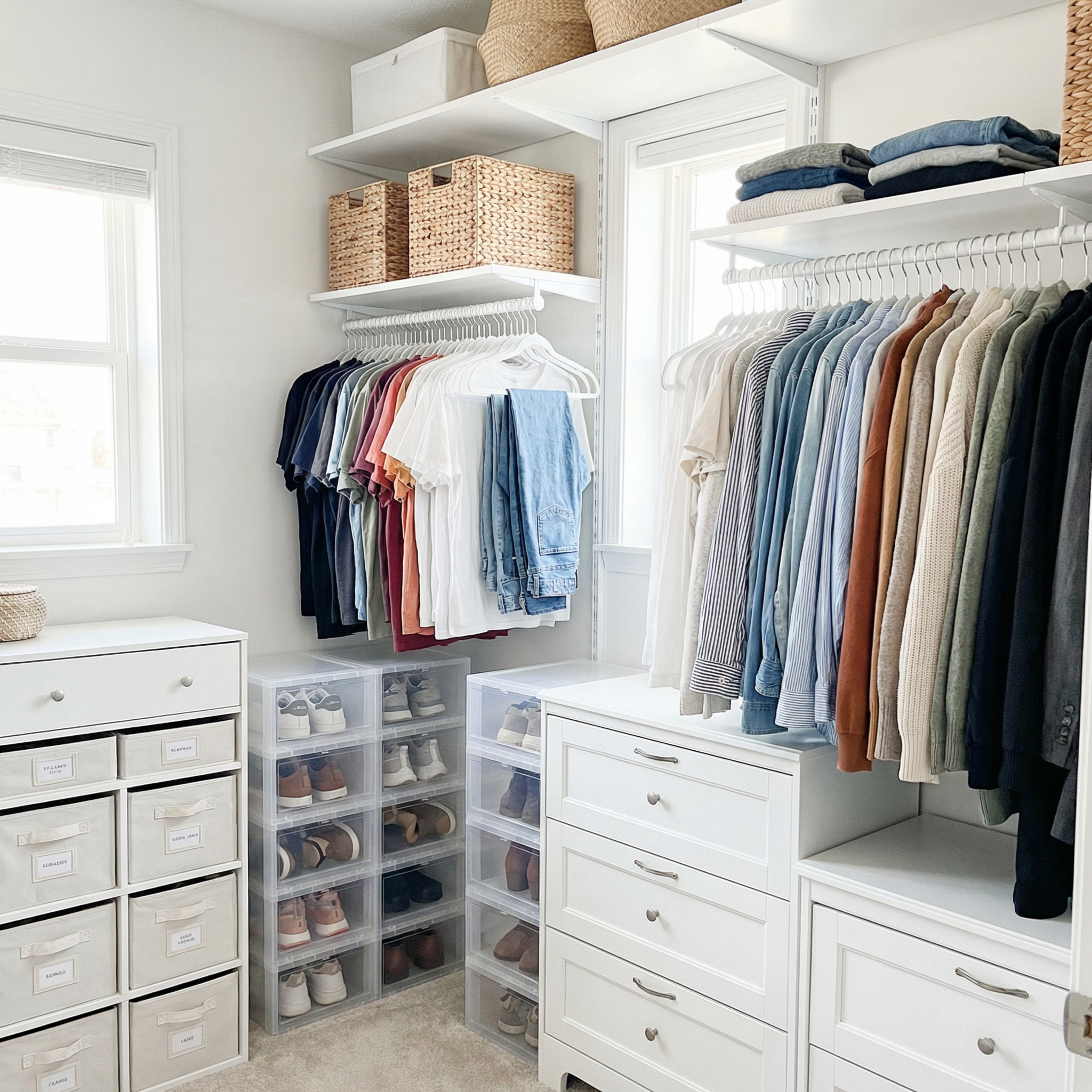 Bedroom Closet Makeover on a $200 Budget