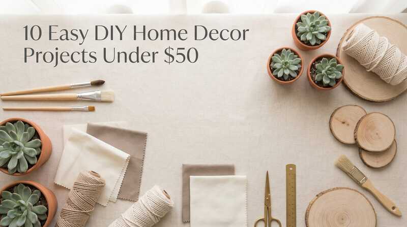 10 Easy DIY Home Decor Projects Under $50