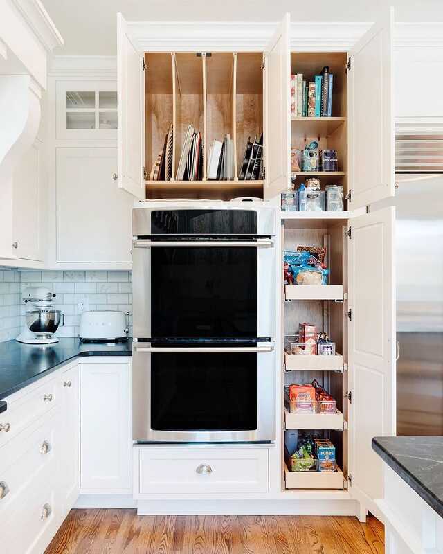 Beautifully organized kitchen cabinets