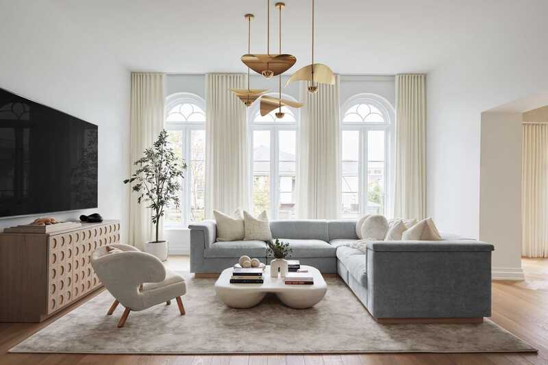 Modern living room with neutral tones