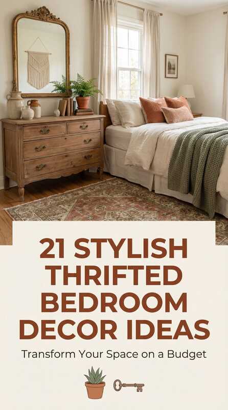 21 Stylish Thrifted Bedroom Decor Ideas Pinterest graphic