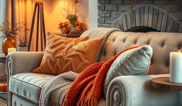 Fall Living Room Refresh: Cozy Throws & Pumpkin Spice Accents Under $50