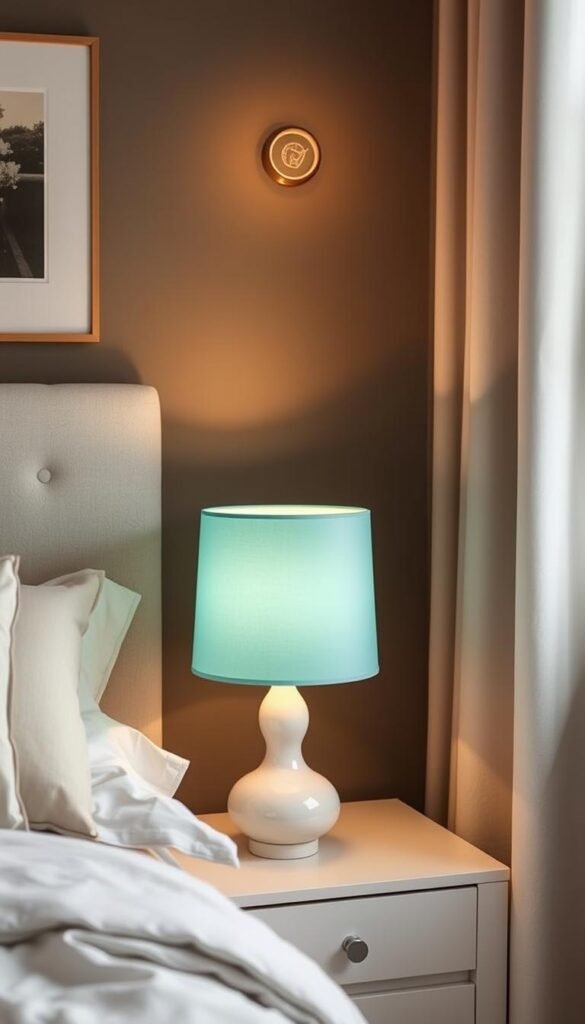 Pastel blue lamp shade for bedroom table lamp Pastel blue lamp shade for bedroom table lamp