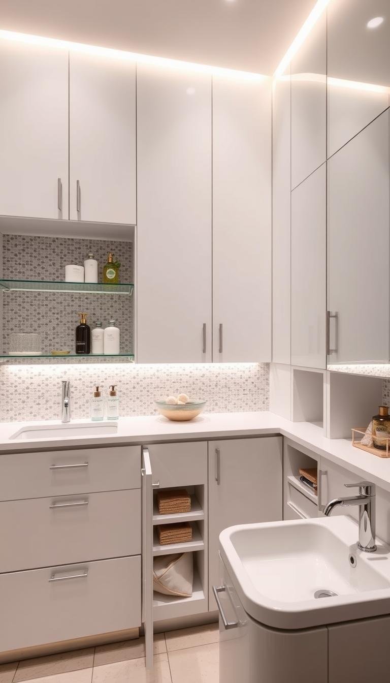 * Bathroom Cabinet Organization to Keep Clutter at Bay: Tips