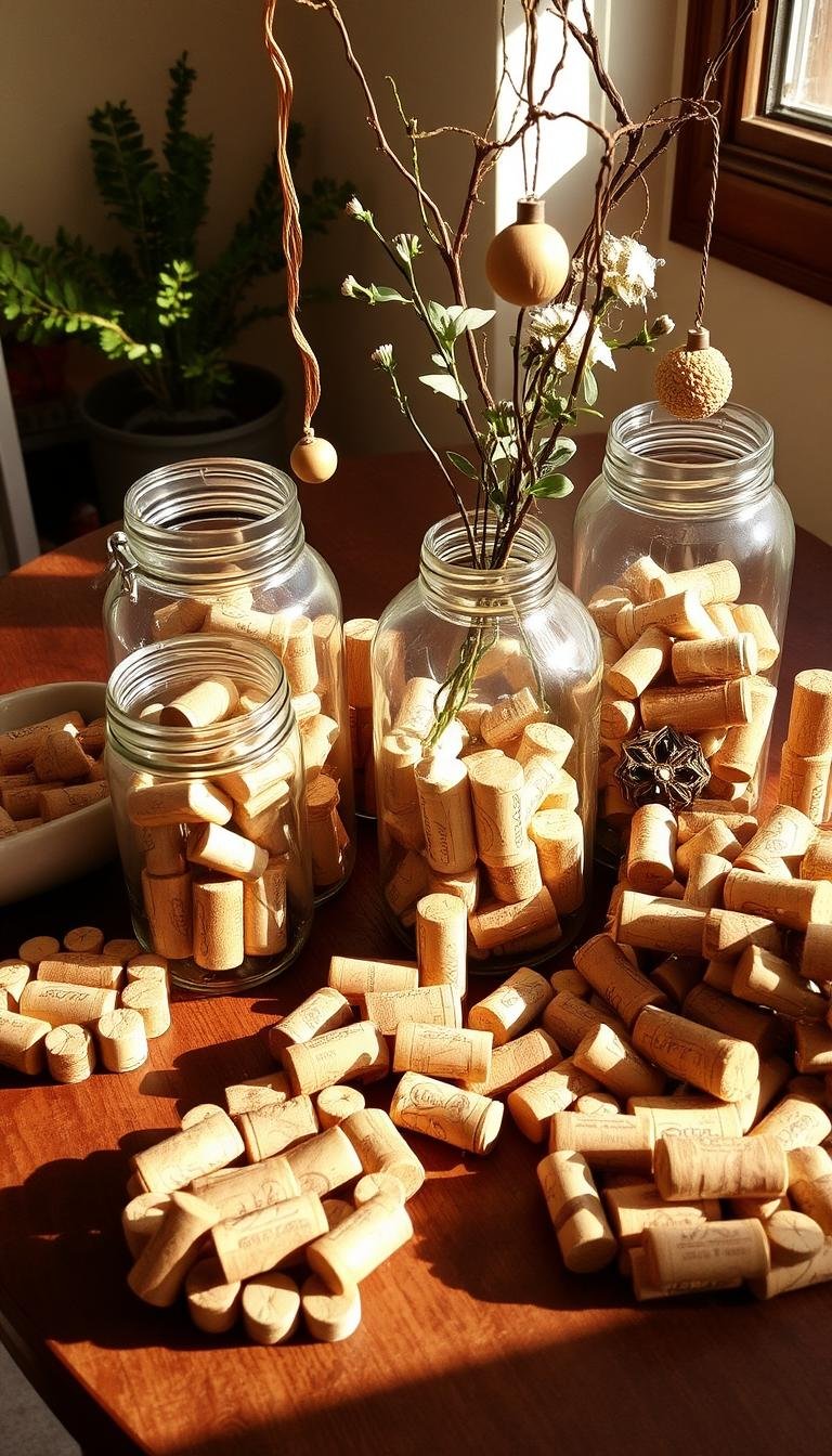 Repurpose Wine Corks and Jars into Charming Home Accessories: Easy DIY